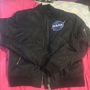 Black NASA Bomber Jacket